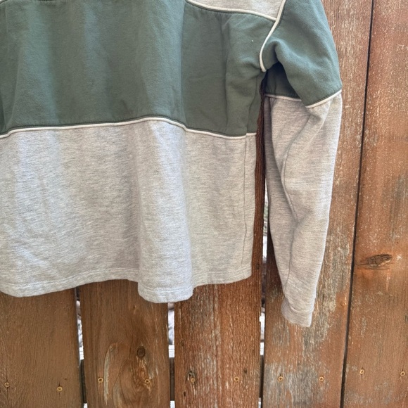 MIXED THREADS Women’s Gray Green 1/4 Zip Pullover Sweatshirt Size Medium - Picture 5 of 10